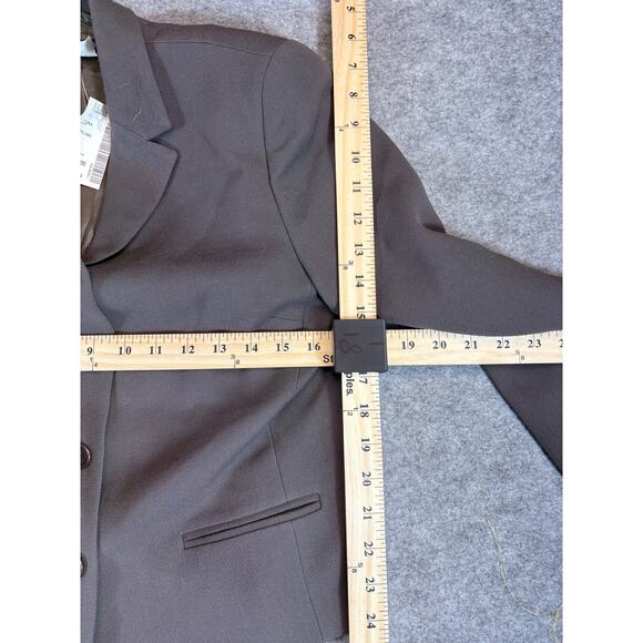 J.Crew Wool Blazer Coat Jacket Womens P4 Gray Notch Single Breasted Formal NWT - Picture 7 of 8